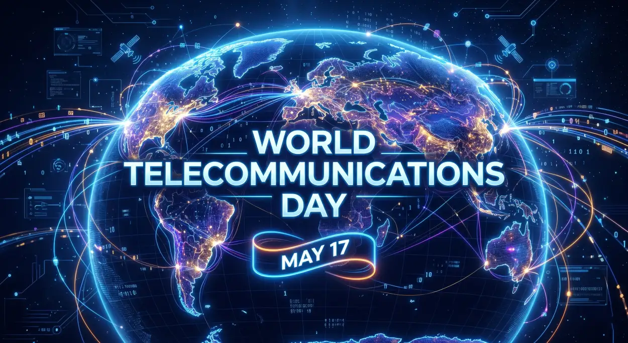 Free Download World Telecommunications Day 2026 Global Telecom Network - High Quality World Telecommunications Day Image