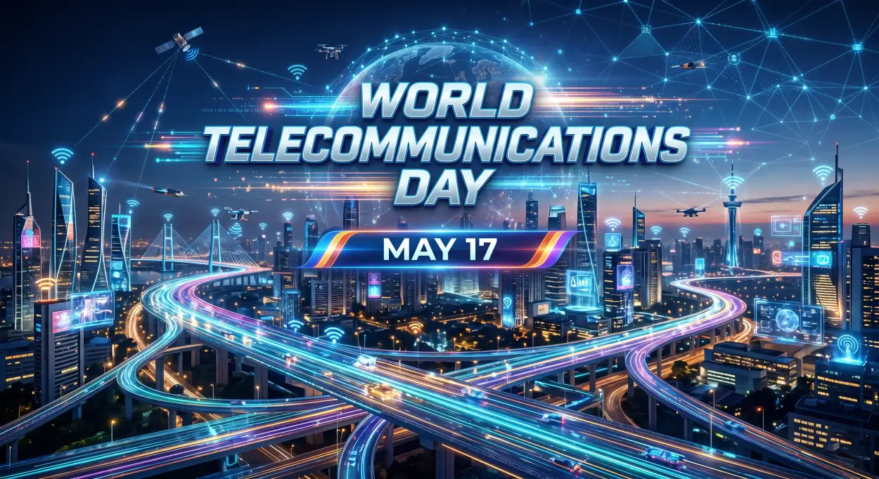 Free Download World Telecommunications Day 2026 Modern Network Background - High Quality World Telecommunications Day Background Image