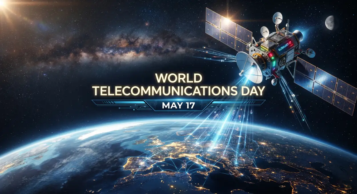 Free Download World Telecommunications Day 2026 Satellite Communication Wallpaper - High Quality World Telecommunications Day Image
