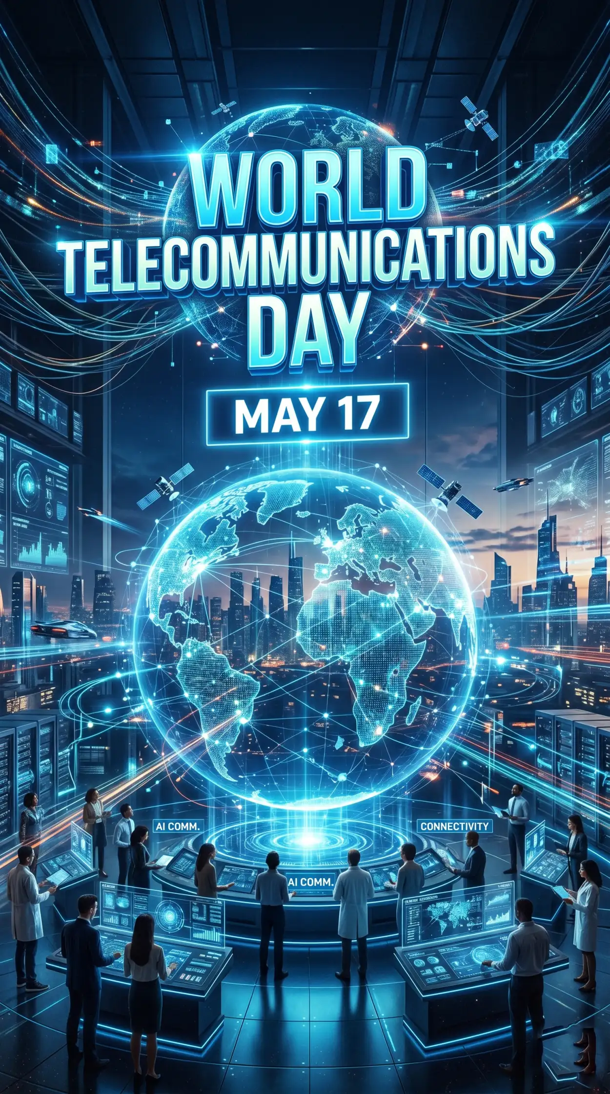 Free Download World Telecommunications Day 2026 Telecom Services Poster - High Quality World Telecommunications Day Image