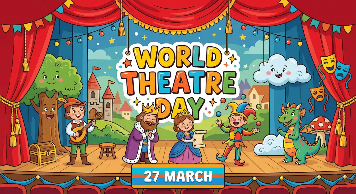 Free Download World Theatre Day Poster For School - High Quality World Theatre Day Image