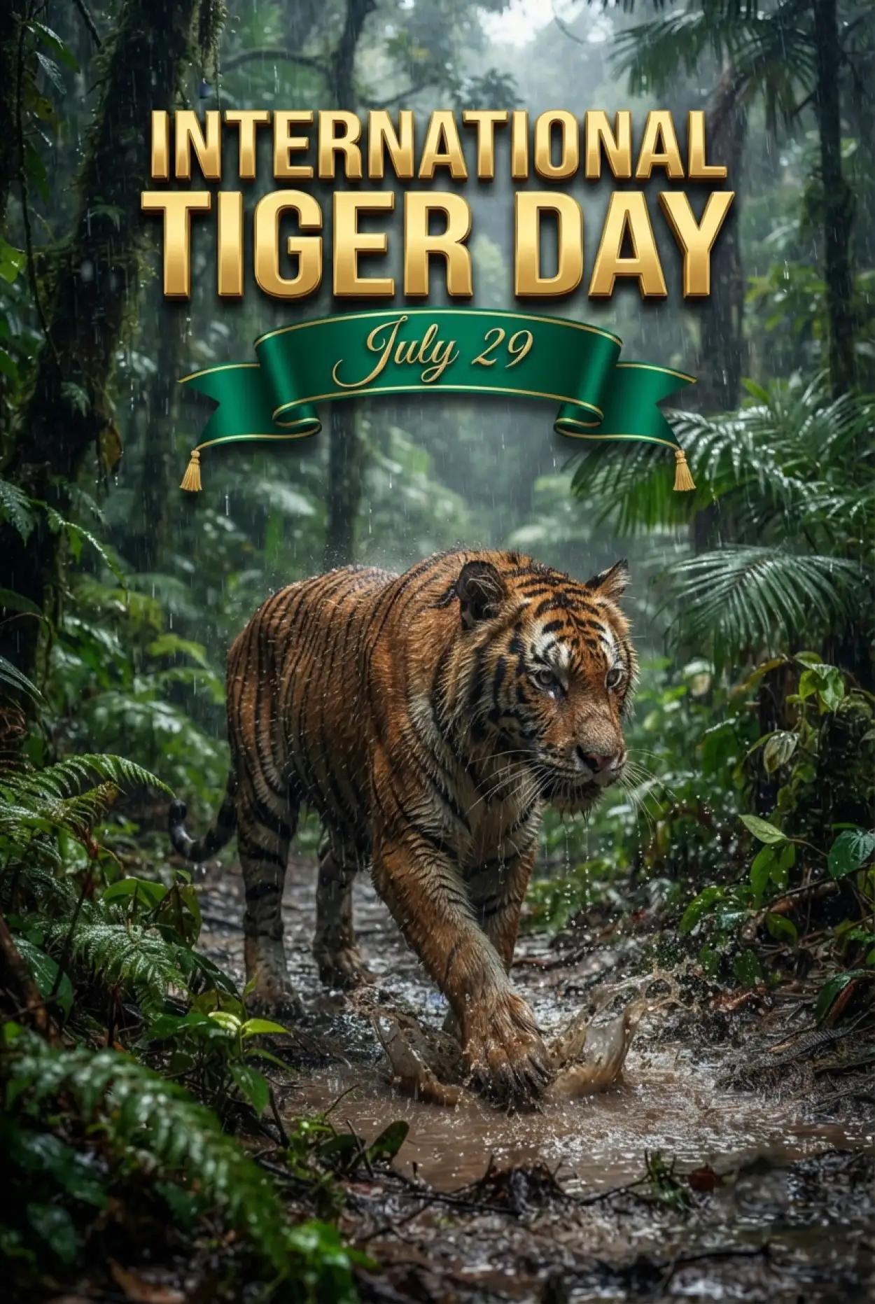 Free Download World Tiger Day 2026 Poster - High Quality International Tiger Day 2026 Image