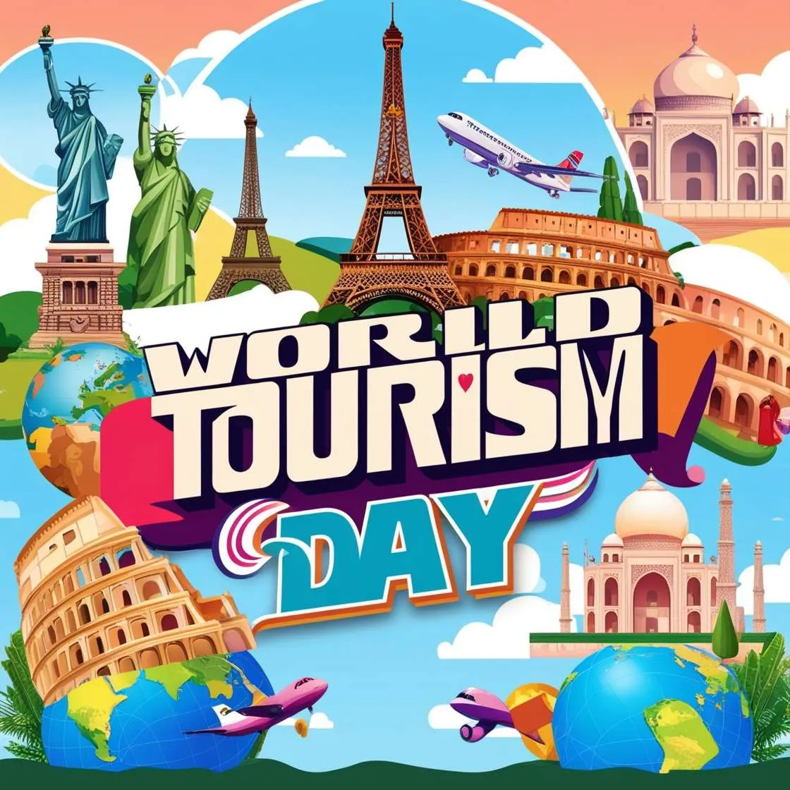 Free Download World Tourism Day 2024 Photos For Instagram Stories - High Quality World Tourism Day Background