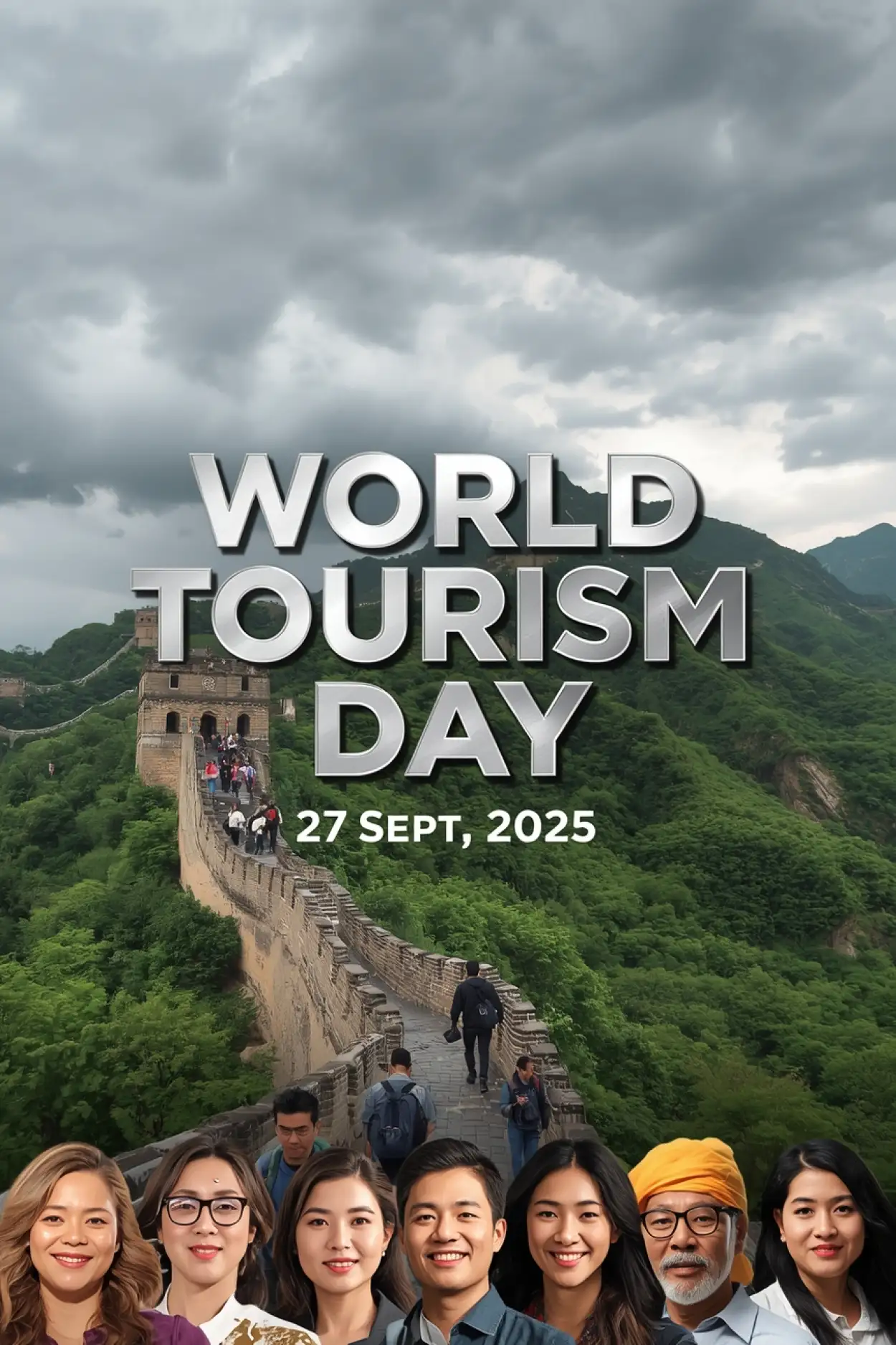 Free Download World Tourism Day 2025 Poster Download - High Quality World Tourism Day 2025 Background