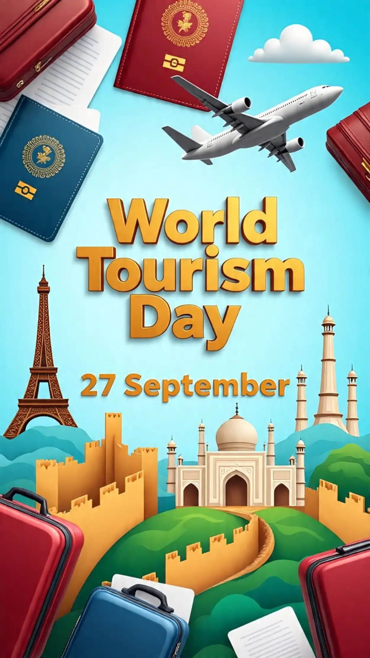 Free Download World Tourism Day Activities For Students In School - High Quality World Tourism Day Background