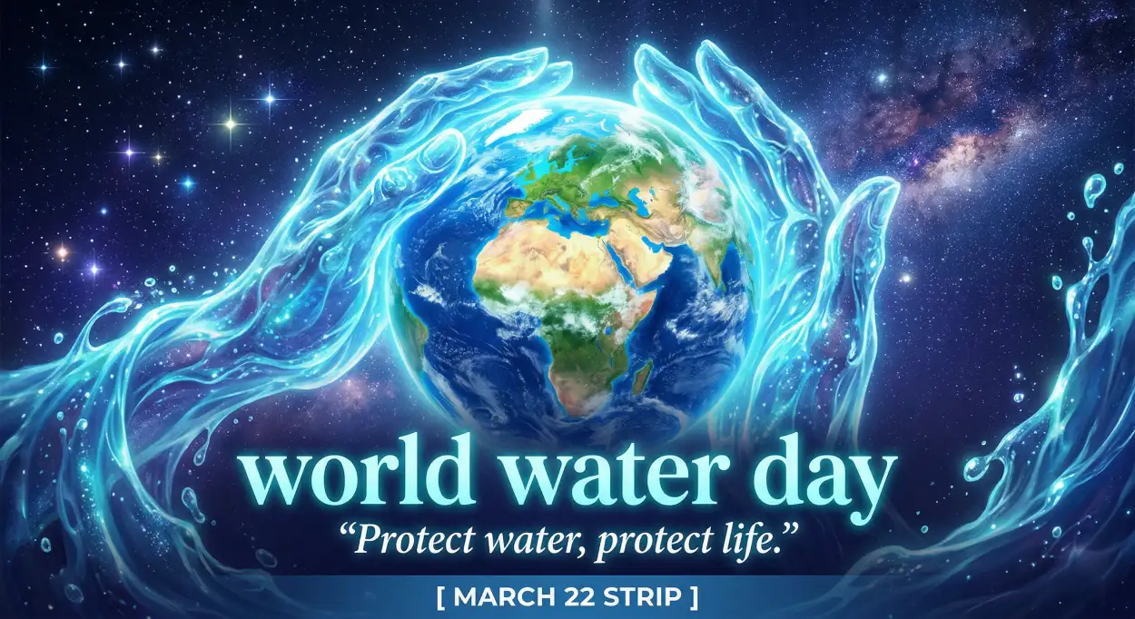 Free Download World Water Day Banner Png 2026 - High Quality World Water Day 2026 Transparent PNG
