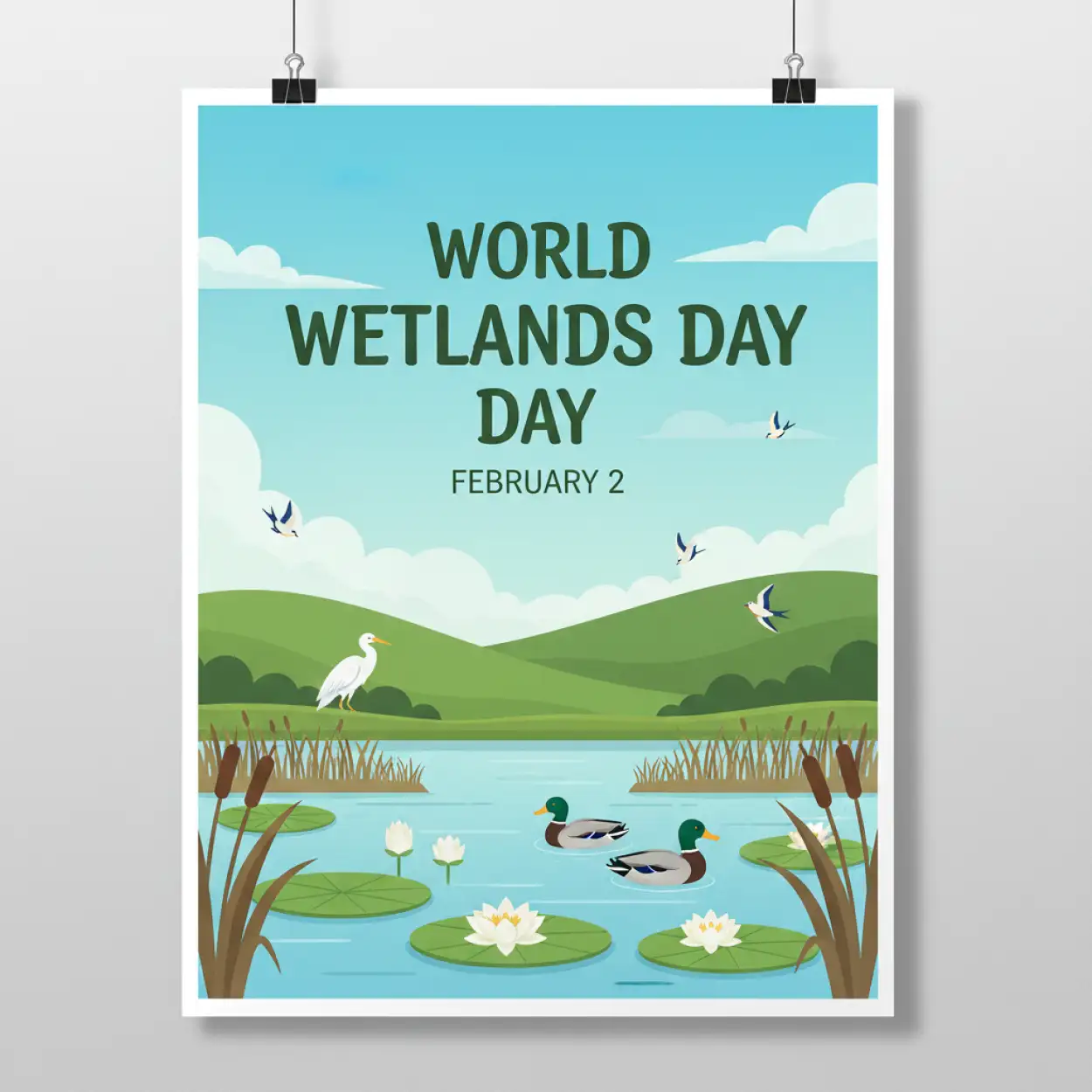 World Wetlands Day Creative Poster - Royalty Free World Wetlands Day Image | Pngmagic Free Download World Wetlands Day Creative Poster - High Quality World Wetlands Day Background
