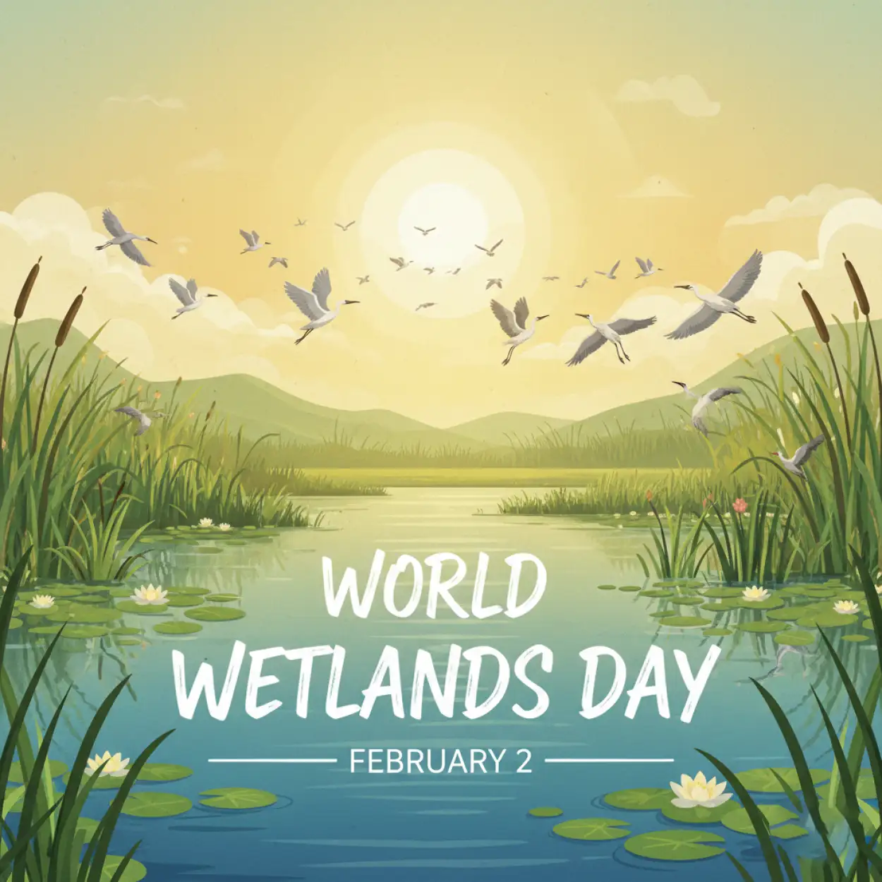 Free Download World Wetlands Day Illustration - High Quality World Wetlands Day Background