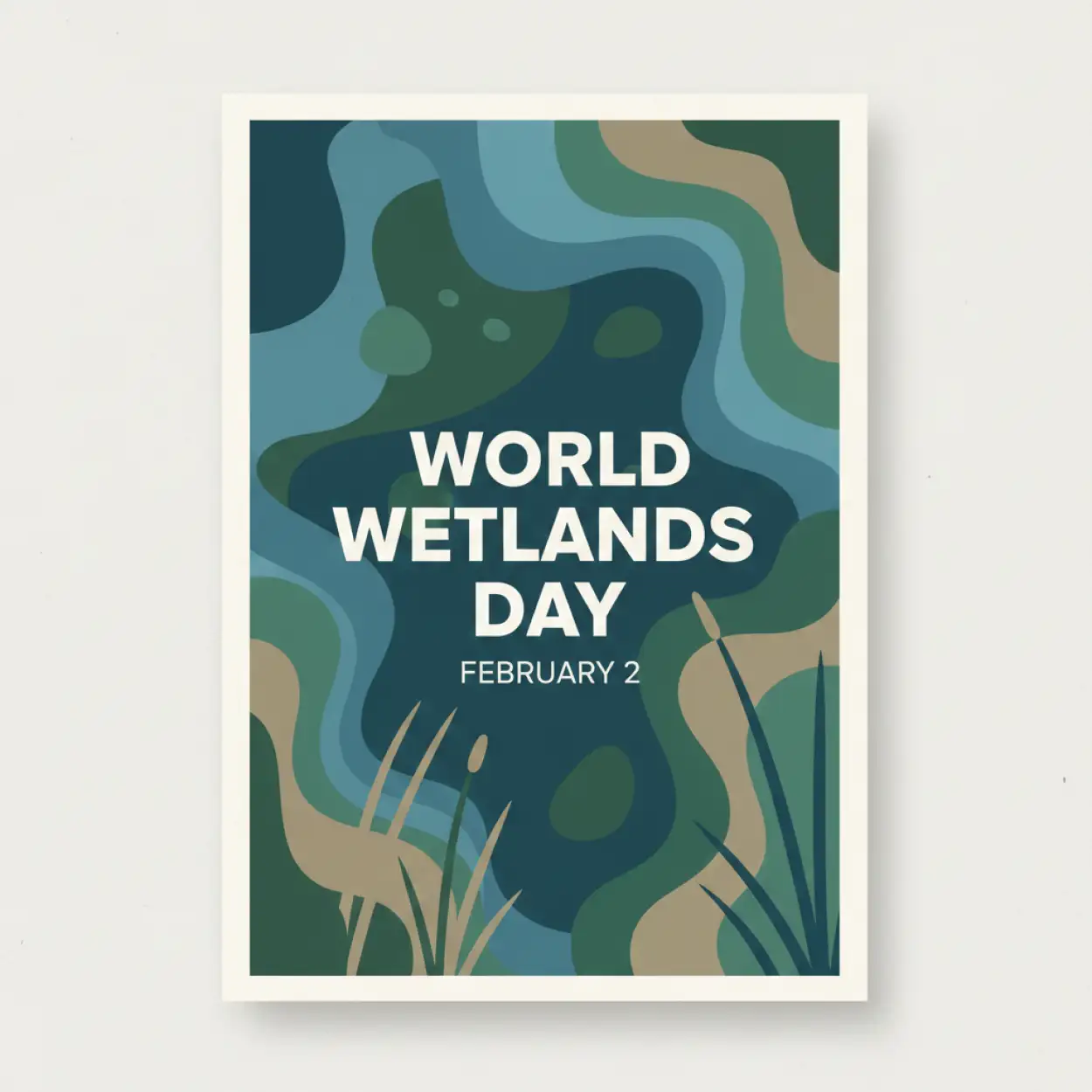 Free Download World Wetlands Day Minimal Poster - High Quality World Wetlands Day Background