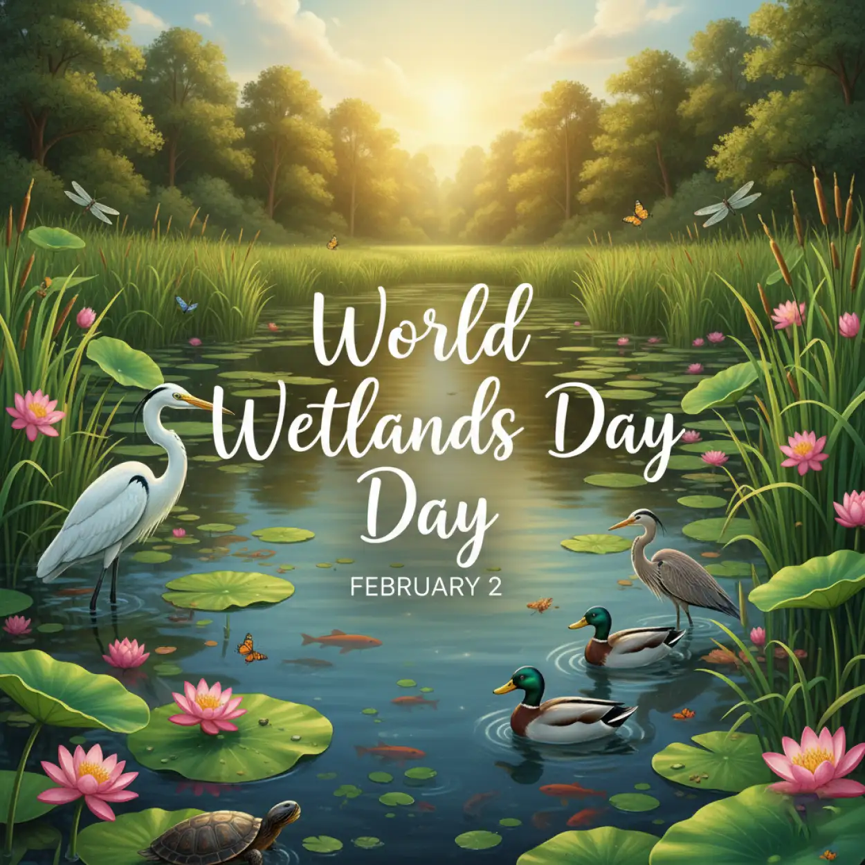 Free Download World Wetlands Day Nature Poster - High Quality World Wetlands Day Image