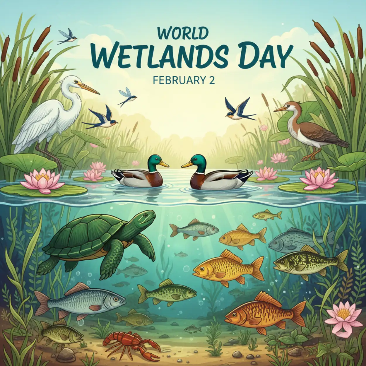 Free Download World Wetlands Day Poster Making - High Quality World Wetlands Day Background