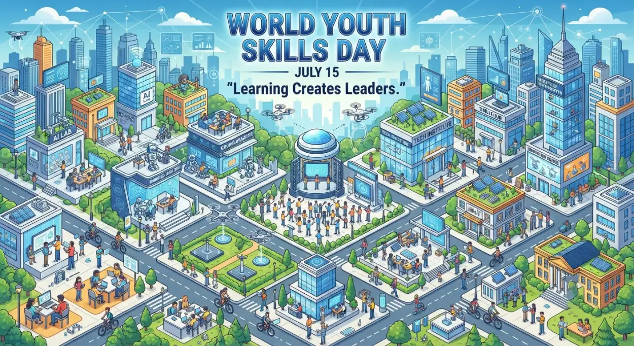 Free Download World Youth Skills Day 2026 Celebration Poster Banner - High Quality World Youth Skills Day 2026 Banner Image