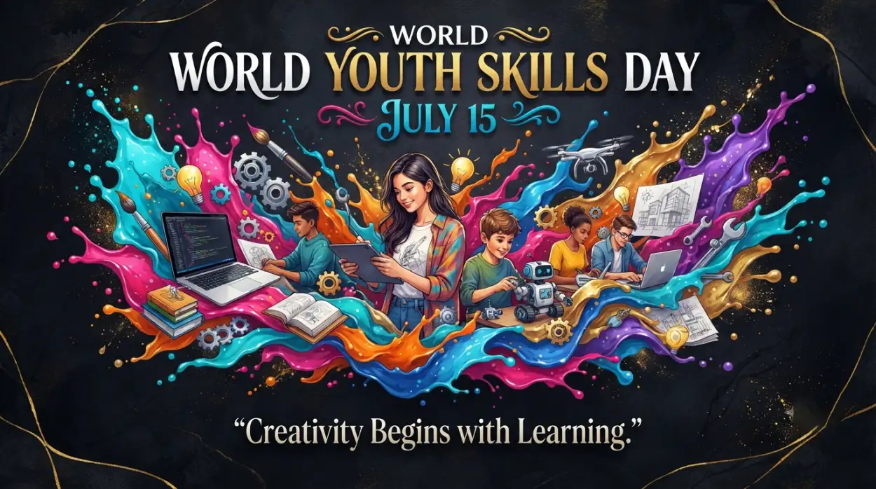 Free Download World Youth Skills Day 2026 Creative Artwork Banner - High Quality World Youth Skills Day 2026 Banner Image