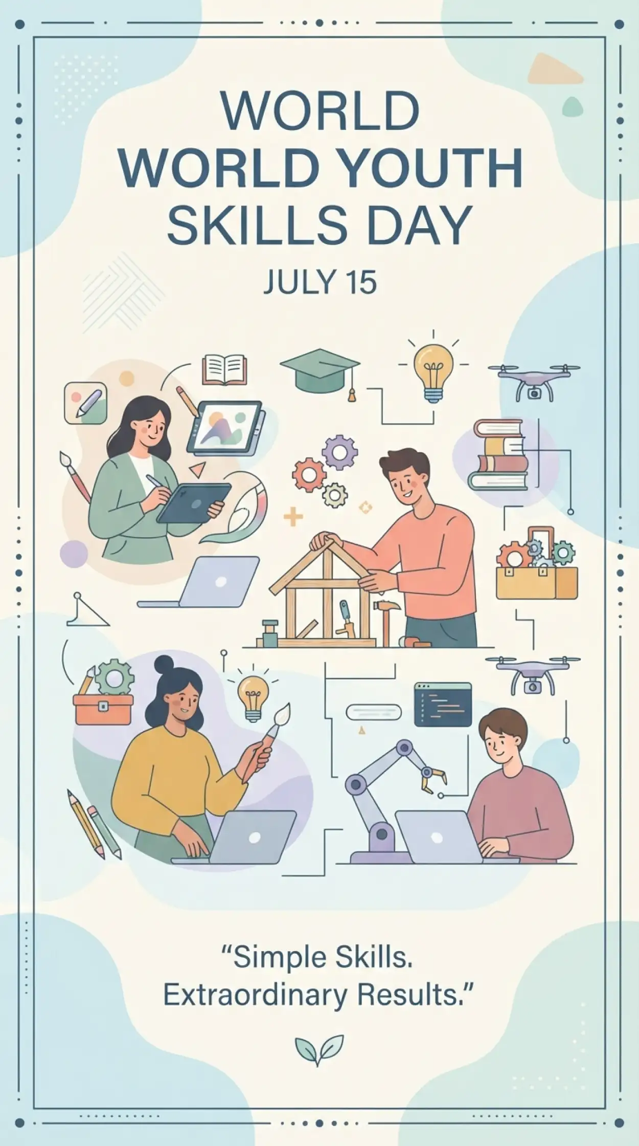 Free Download World Youth Skills Day 2026 Creative Web Banner - High Quality World Youth Skills Day 2026 Banner Image