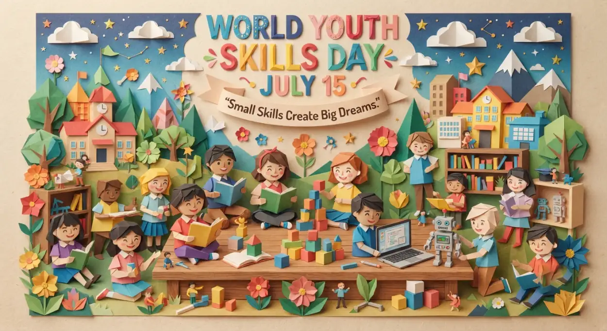 Free Download World Youth Skills Day 2026 Desktop Banner - High Quality World Youth Skills Day 2026 Banner Image