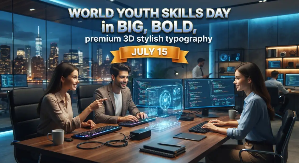Free Download World Youth Skills Day 2026 Editable Template - High Quality World Youth Skills Day 2026 Image