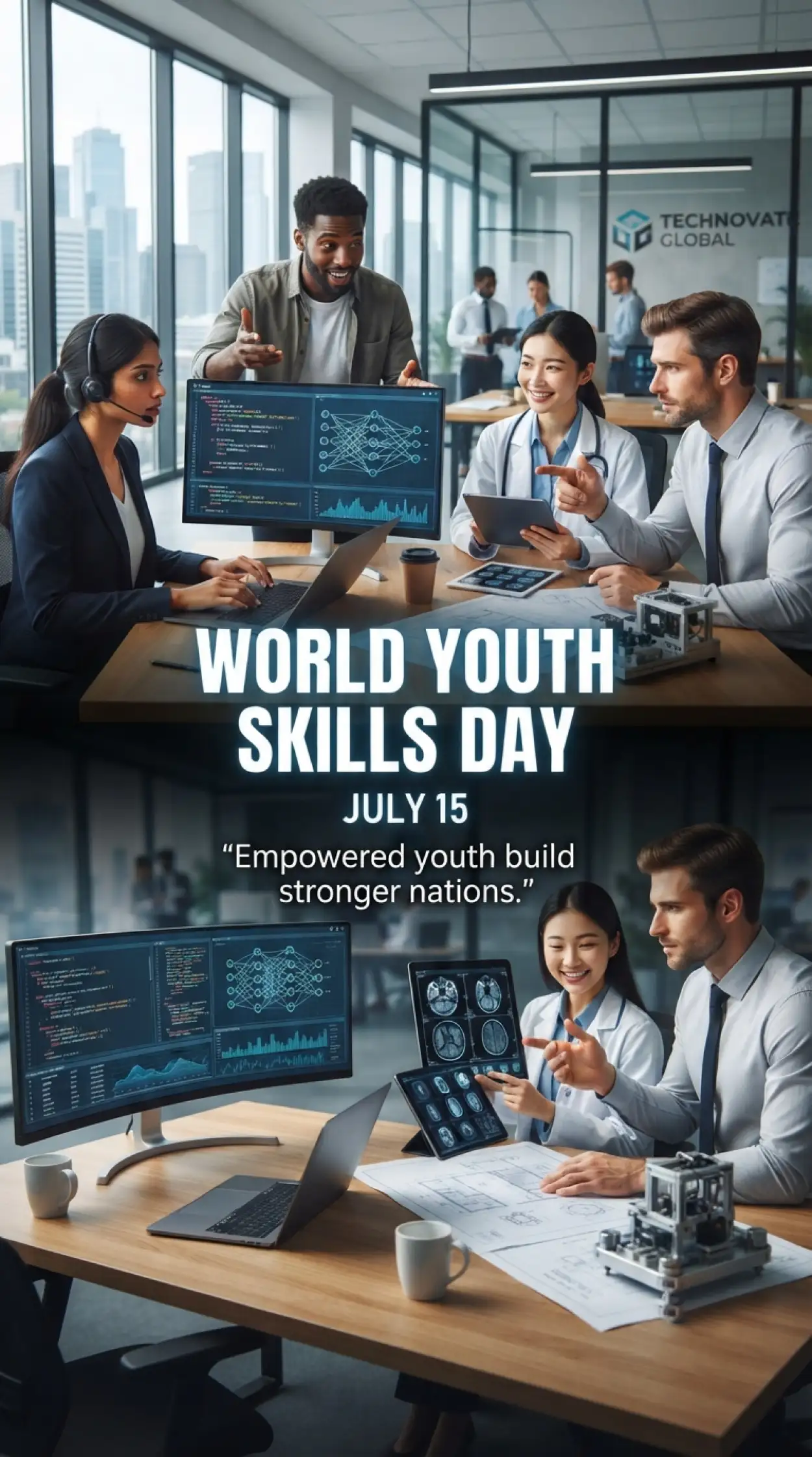 Free Download World Youth Skills Day 2026 Employment Awareness Poster - High Quality World Youth Skills Day 2026 Poster Image