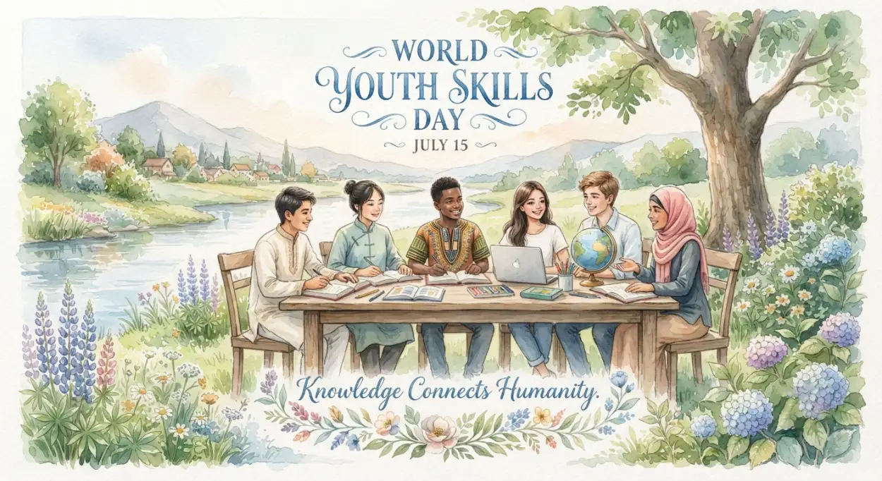 Free Download World Youth Skills Day 2026 Nonprofit Banner - High Quality World Youth Skills Day 2026 Banner Image