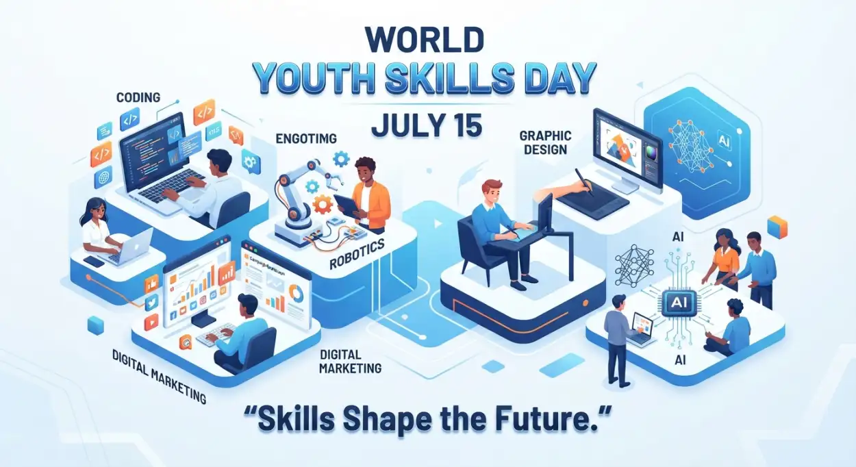Free Download World Youth Skills Day 2026 Website Banner - High Quality World Youth Skills Day 2026 Banner Image