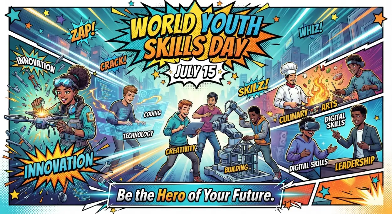 Free Download World Youth Skills Day 2026 Workforce Banner - High Quality World Youth Skills Day 2026 Banner Image