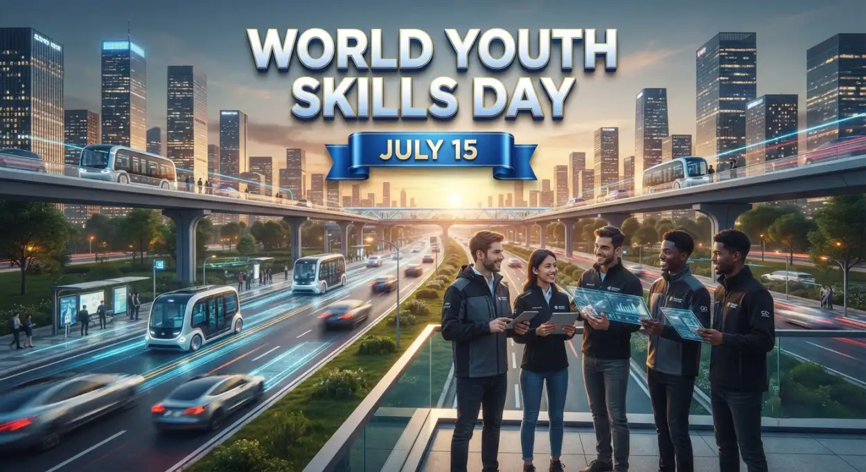 Free Download World Youth Skills Day 2026 Youtube Thumbnail - High Quality World Youth Skills Day 2026 Background Image