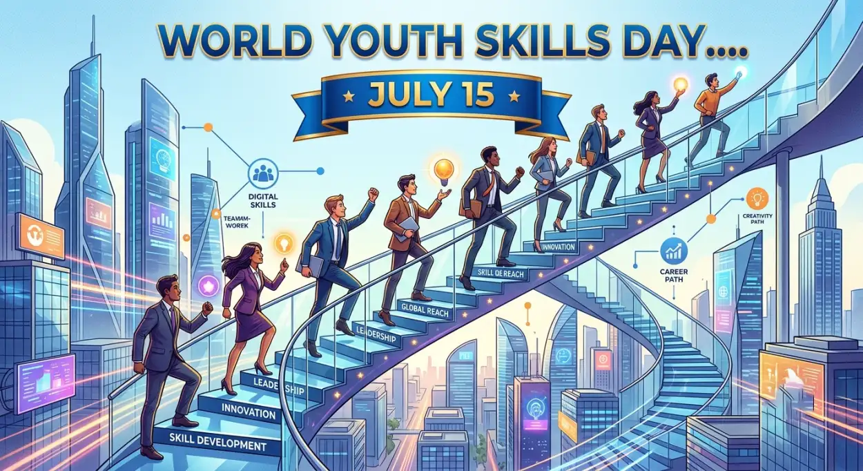 Free Download World Youth Skills Day Sticker Png - High Quality World Youth Skills Day 2026 Transparent PNG