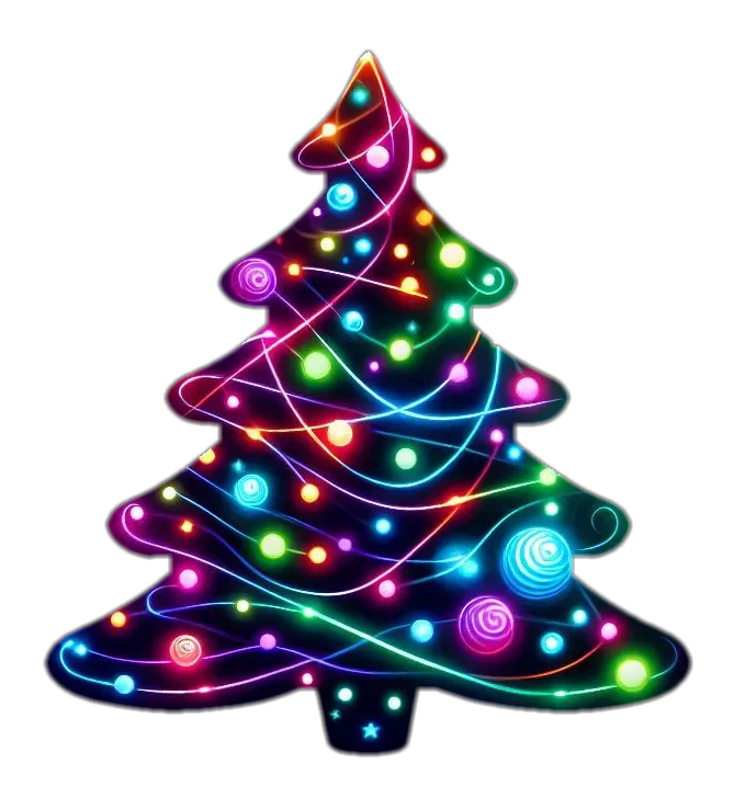 Free Download Xmas Tree Png With Lights - High Quality Xmas Tree PNG Image
