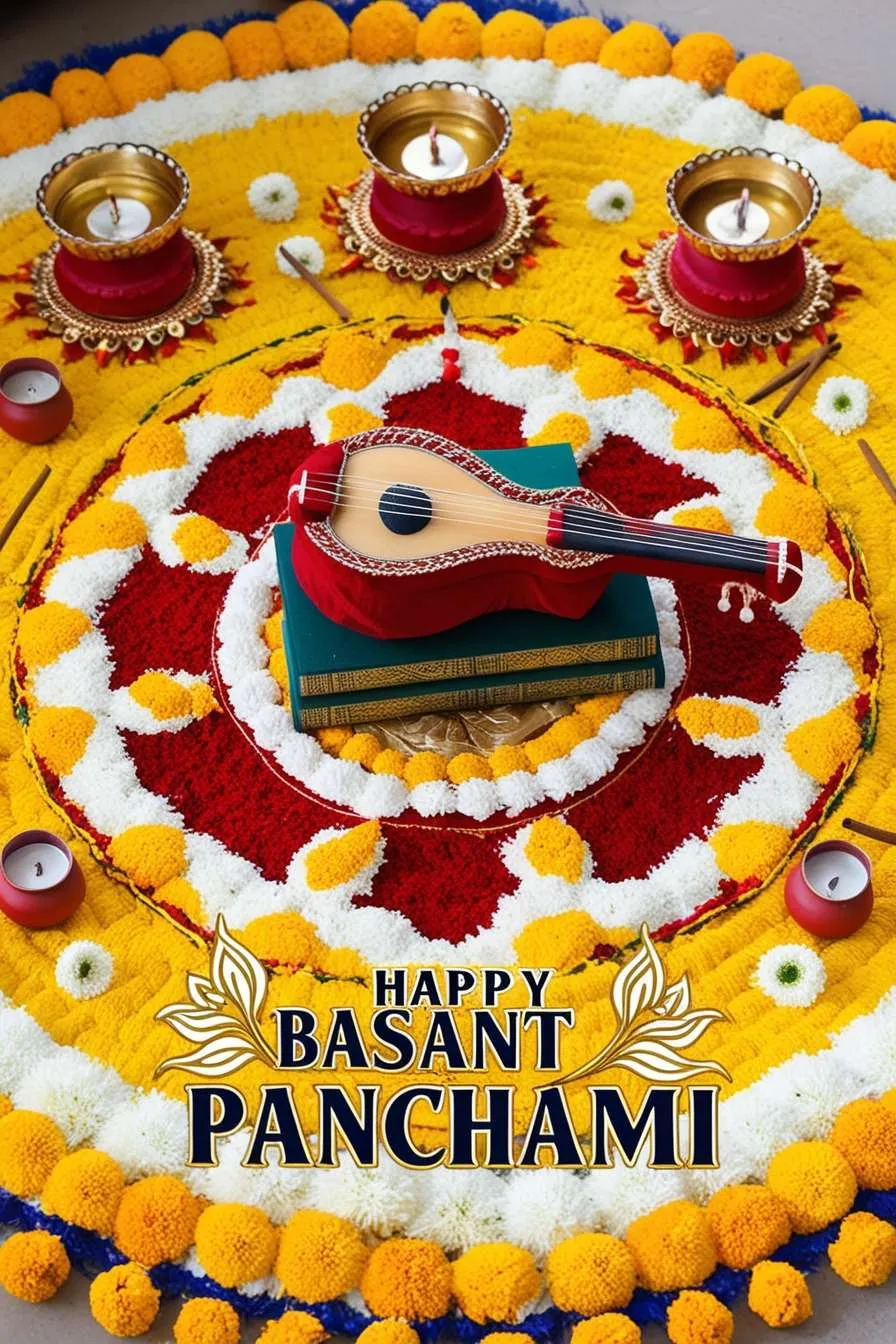Free Download Yellow Color Theme Digital Art Basant Panchami - High Quality Happy Basant Panchami Background