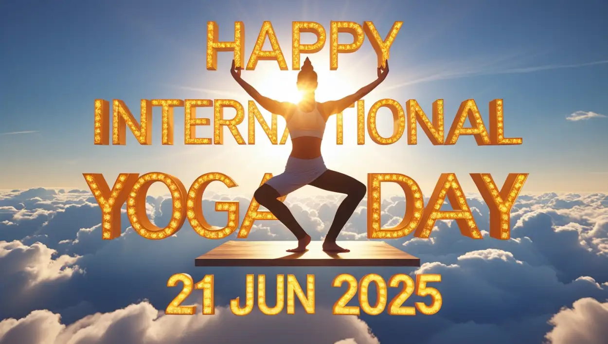 Yoga Day Image With Greeting Text In Hindi Font - Royalty Free Wishes Image | Pngmagic Free Download Yoga Day Image With Greeting Text In Hindi Font - High Quality Wishes Background