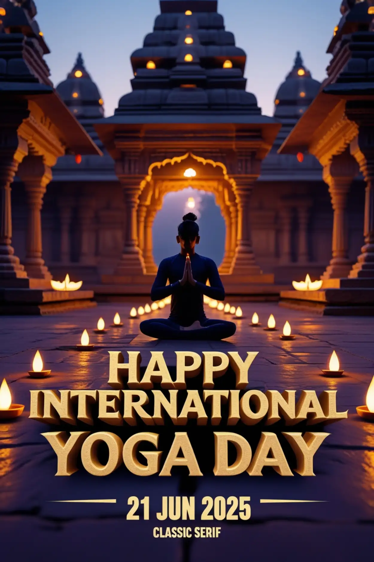 Free Download Yoga Day Motivational Image With Greeting - High Quality Yoga Day Wishes Background