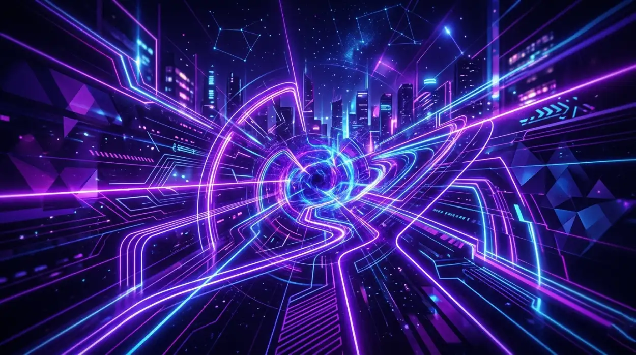 Free Download Youtube Thumbnail Background Hd Glowing Neon Lines Futuristic Design - High Quality Youtube Thumbnail Background Hd Background Image