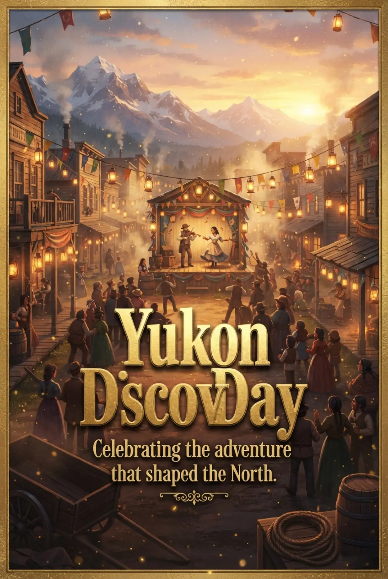 Free Download Yukon Discovery Day Gold Rush Celebration - High Quality Discovery Day 2026 Image