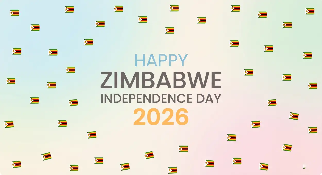 Free Download Zimbabwe Independence Day 2026 Printable Poster Design - High Quality Happy Zimbabwe Independence Day 2026 Image